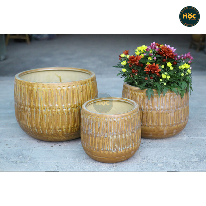 Mờ | 3744 Chậu ID Bầu Đáy Khía 36x36x26 M33