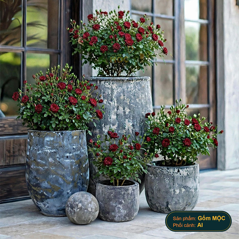 4231 Men Mỹ Thuật Tulip Trơn 27x27x24