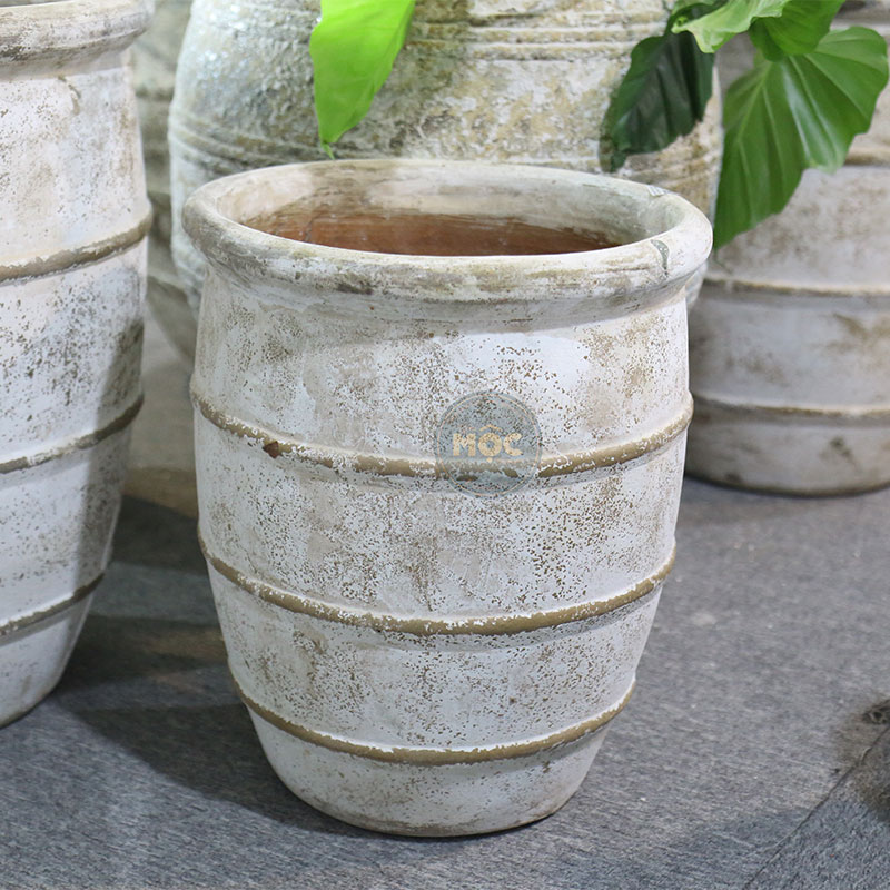 4055 Men Mỹ Thuật Chậu Viền G Sọc Ngang 50x50x60